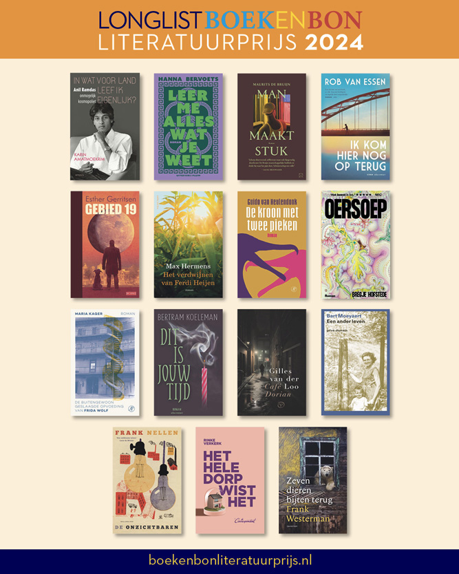 Longlist Boekenbonliteratuurprijs 2024